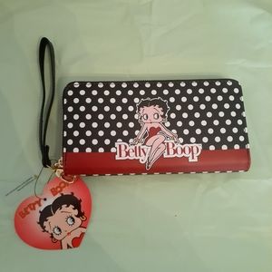 Betty boop polk dot wallet clutch